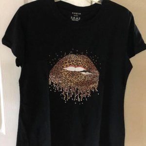 SHEIN Leopard Lips T-shirt
